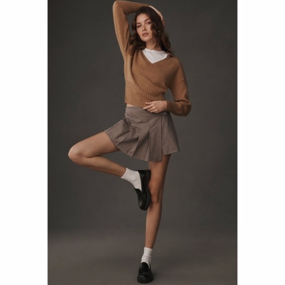 NEW Reformation Beckie Cashmere Collared Sweater Panko XL - Picture 4 of 16